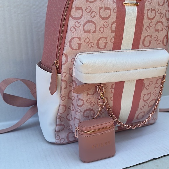 New GUESS Ella Faux-Leather Backpack - Picture 2 of 7